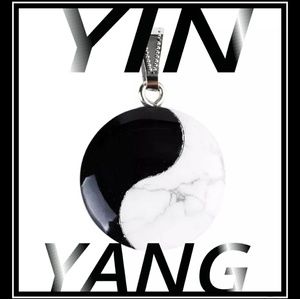 Yin and Yang Crystal Necklace Unisex